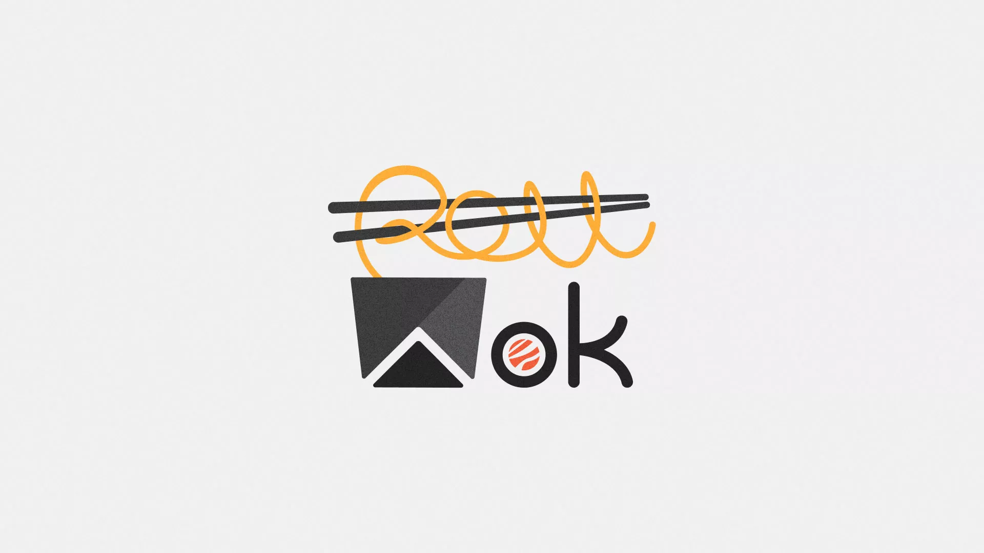 Разработка логотипа суши-бара «Roll Wok Club» в Черногорске
